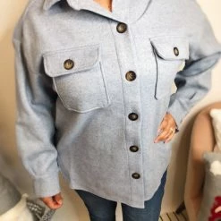 Iris & Rainbow Boutique New Arrivals #L819 The Cloudy Sky Shacket