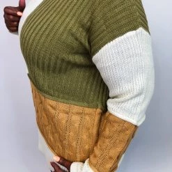 Iris & Rainbow Boutique #K701 Firmly In The Neutral Block Sweater