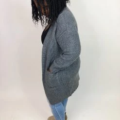 Iris & Rainbow Boutique #K756 Cords Of Love Cardigan (Charcoal)