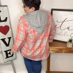 Iris & Rainbow Boutique New Arrivals #L933 I Gotta A Feeling Hoodie (Coral)