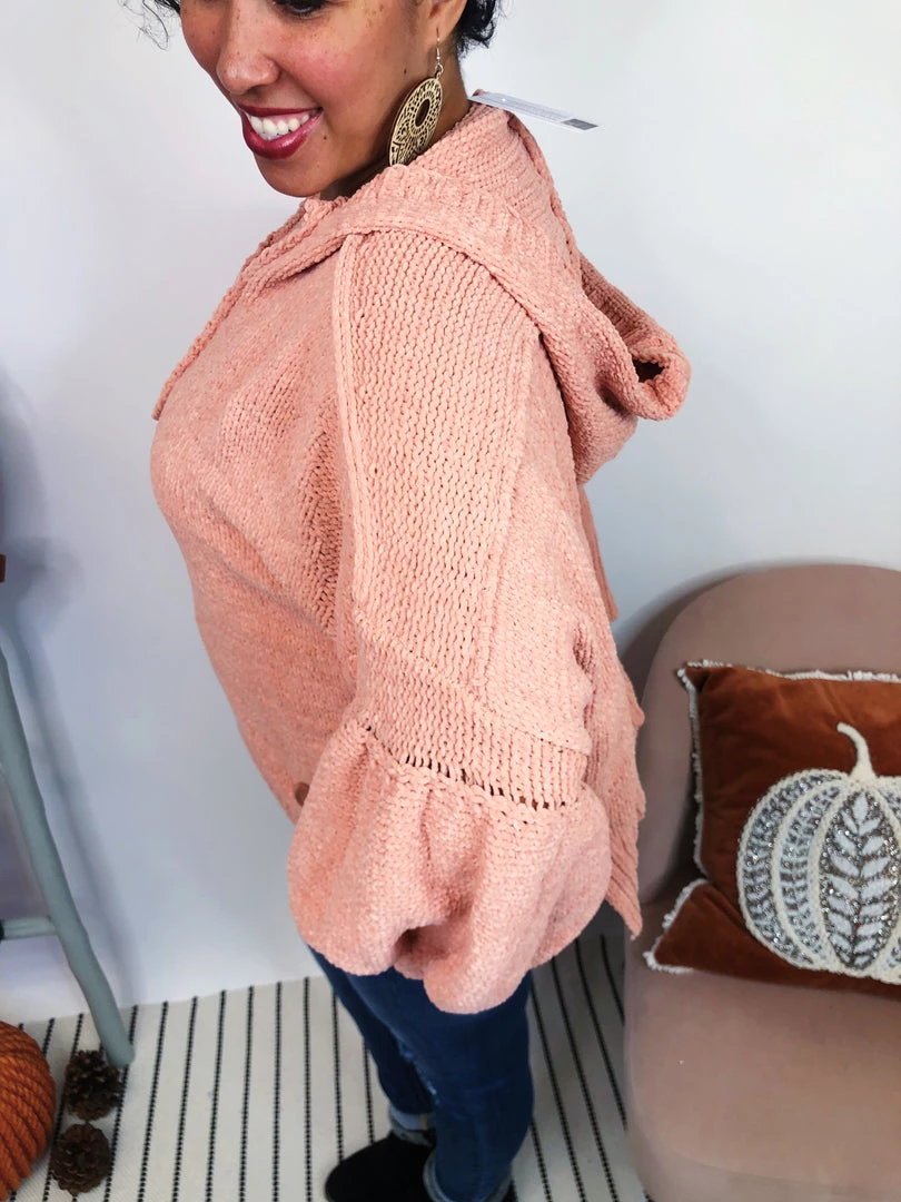 Iris & Rainbow Boutique New Arrivals #K985 Blush My Days Hooded Sweater 7 Iris & Rainbow Boutique New Arrivals #K985 Blush My Days Hooded Sweater