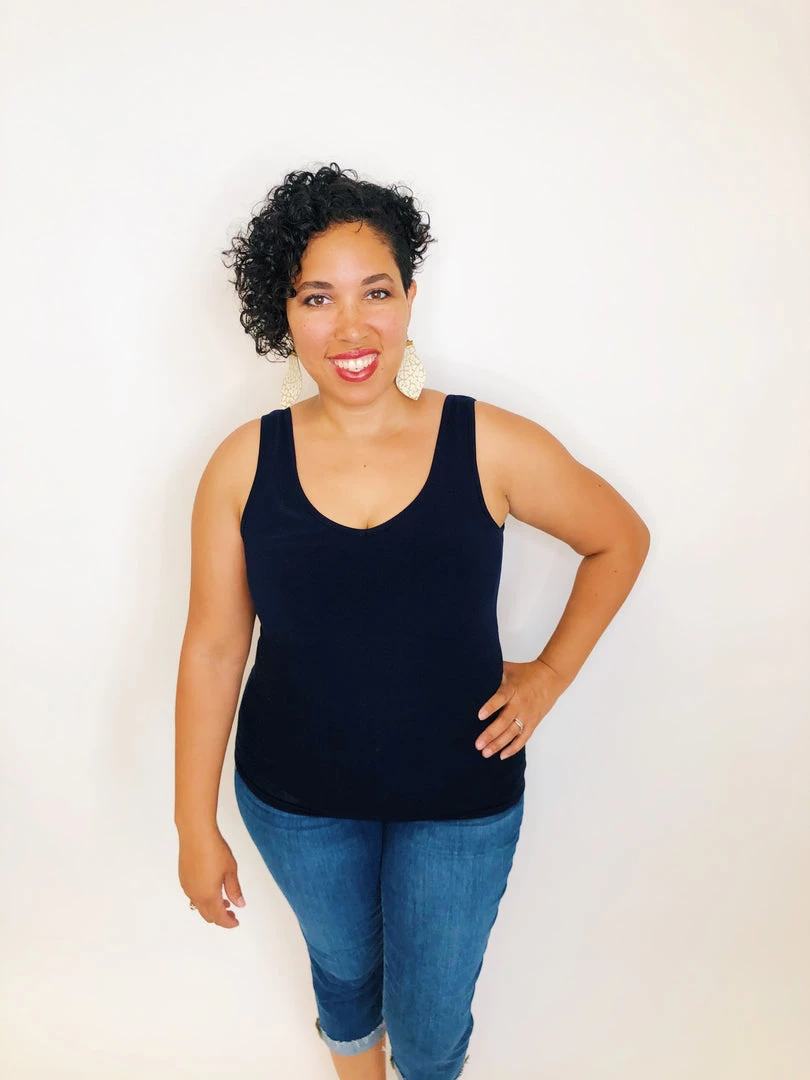 Iris & Rainbow Boutique #K94 Jack Of All Trades Tank Top (Navy) 3 Iris & Rainbow Boutique #K94 Jack Of All Trades Tank Top (Navy)