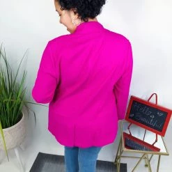 Iris & Rainbow Boutique New Arrivals #M761 Innovating In Pink Blazer