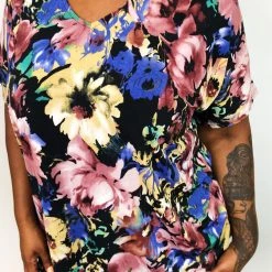 Iris & Rainbow Boutique New Arrivals #K707 Evening Blooms Top