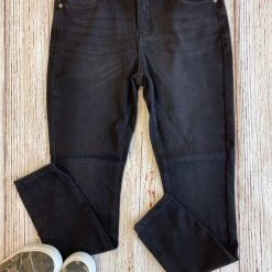 Iris & Rainbow Boutique #H191 Black Thermal Judy Blue Skinny Jeans New Arrivals