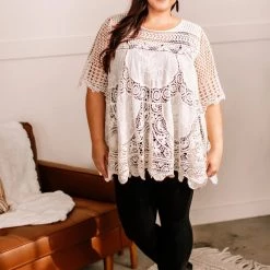 Iris & Rainbow Boutique #L9 Tune In To Lace Tunic New Arrivals