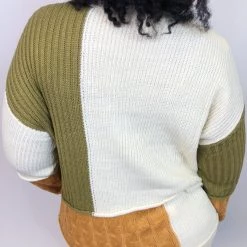 Iris & Rainbow Boutique #K701 Firmly In The Neutral Block Sweater