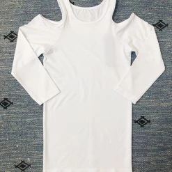 Iris & Rainbow Boutique #L676 Sexy And Stunning Cold Shoulder Top (White)