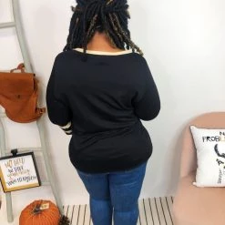 Iris & Rainbow Boutique #K933 Varsity Day 3/4 Sleeve Top New Arrivals