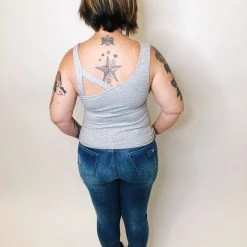 Iris & Rainbow Boutique #K397 Far Away Tank Top (Heather Gray) New Arrivals