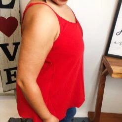 Iris & Rainbow Boutique #M238 A League Of Their Own Top (Red) New Arrivals