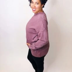 Iris & Rainbow Boutique #k605 Feeling Good, Like I Should Pullover (Mauve) New Arrivals