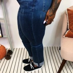 Iris & Rainbow Boutique #K952 Double The Cuff Boyfriend Judy Blue Jeans