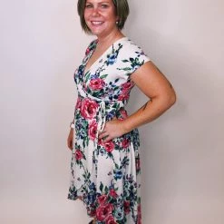 Iris & Rainbow Boutique New Arrivals #K295 Promising Blooms Faux Wrap Dress 10 Iris & Rainbow Boutique New Arrivals #K295 Promising Blooms Faux Wrap Dress
