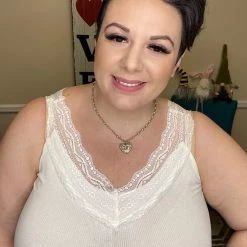 Iris & Rainbow Boutique #H753 Dreaming Of A Lace Tank (Off-White) New Arrivals