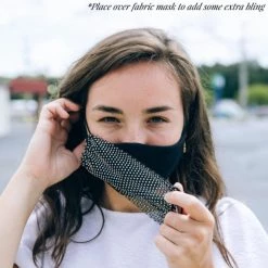 Iris & Rainbow Boutique #C191 Sparkle Mesh Face Mask Covering