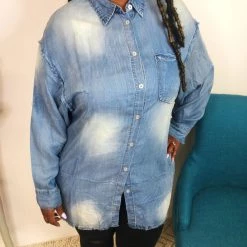 Iris & Rainbow Boutique #K862 A Denim Dream Tunic Top New Arrivals