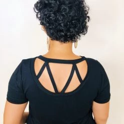 Iris & Rainbow Boutique New Arrivals #K363 Spice Up Your Life Black Top Reversible