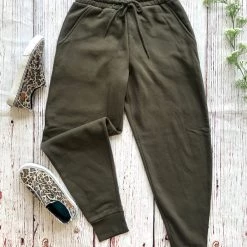 Iris & Rainbow Boutique #B139 Relaxin Joggers (Dark Olive) New Arrivals