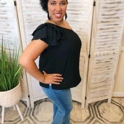 Iris & Rainbow Boutique New Arrivals #K123 Put A Bow On It Off Shoulder Top