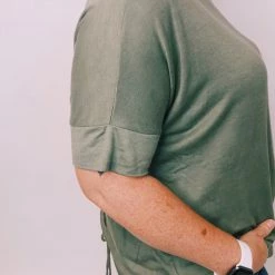 Iris & Rainbow Boutique #K268 It's All In The Details Top (Olive) New Arrivals