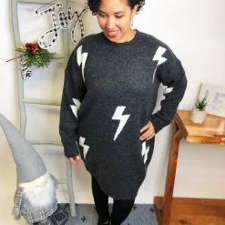 Iris & Rainbow Boutique #L563 Thunder Storm Sweater New Arrivals