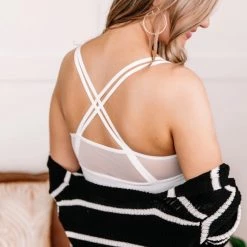 No Ship Drop Ship #K968 Yoga Bralette (Off-White) New Arrivals