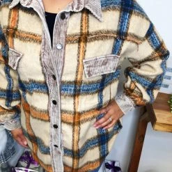 Iris & Rainbow Boutique #L428 You Must Have Winter POL Shacket New Arrivals