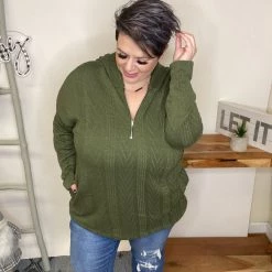 Iris & Rainbow Boutique #L585 Fancy Like Sweater (OLIVE)