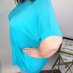 Iris & Rainbow Boutique New Arrivals #M622 Show My Cut Out Top (Ocean Blue)