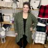 Iris & Rainbow Boutique #M845 Olive Striped Open Cardigan New Arrivals