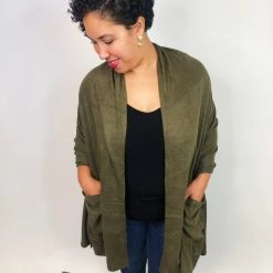 Iris & Rainbow Boutique #K733 Going Steady Pocket Scarf (Olive)