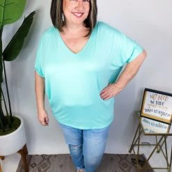 Iris & Rainbow Boutique #M620 My Dolman Back Lace (Mint) New Arrivals