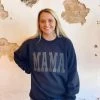 Iris & Rainbow Boutique #L429 Mama Sweatshirt Black Puff Print New Arrivals