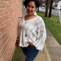 Iris & Rainbow Boutique #J305 Cowgirl Sheriff Summer Sweater New Arrivals