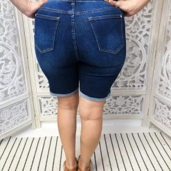 Iris & Rainbow Boutique #M432 Summer Eletro Hit Judy Blue Bermuda Shorts