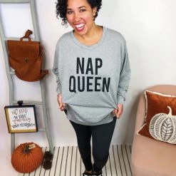Iris & Rainbow Boutique #L207 Nap Queen Sweatshirt