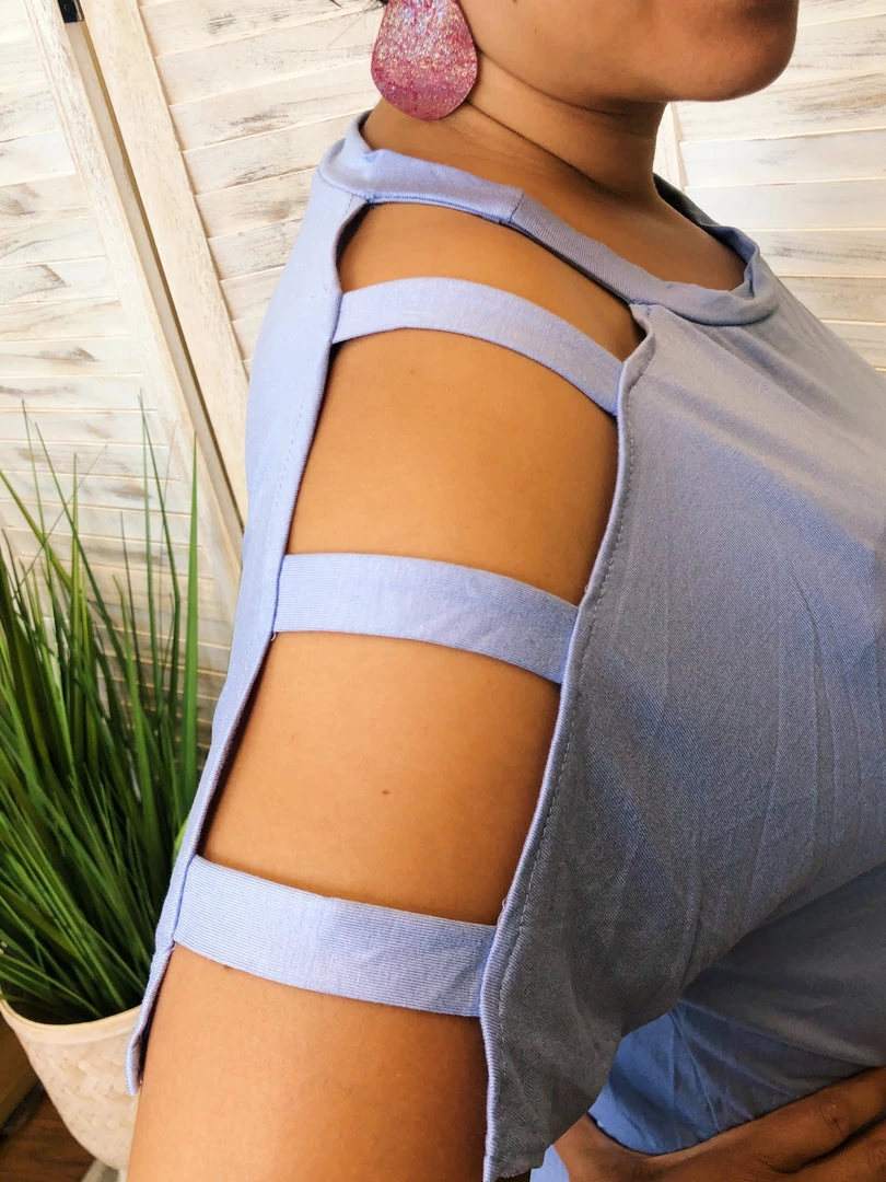 Iris & Rainbow Boutique #K162 Clear Skies Cold Shoulder Top 4 Iris & Rainbow Boutique #K162 Clear Skies Cold Shoulder Top