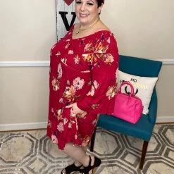 Iris & Rainbow Boutique #H545 Flirty Friday Night Off Shoulder Dress New Arrivals