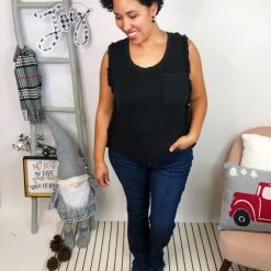 Iris & Rainbow Boutique New Arrivals #L286 Queen's Night POL Top (Black)