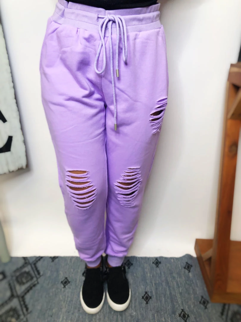 Iris & Rainbow Boutique #L527 A Savage Beginning Joggers (Lavender) New Arrivals 3 Iris & Rainbow Boutique #L527 A Savage Beginning Joggers (Lavender) New Arrivals