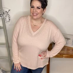 Iris & Rainbow Boutique #L541 City Night Long Sleeve (Blush) New Arrivals
