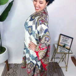Iris & Rainbow Boutique New Arrivals #M586 Afterglow Kimono (Red)