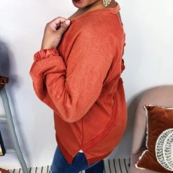 Iris & Rainbow Boutique #K992 Fall On Me POL Pullover (Golden Poppy) New Arrivals