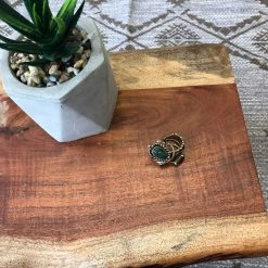 Iris & Rainbow Boutique New Arrivals Green And Black Stone Gold Ring Set