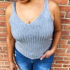 Iris & Rainbow Boutique #L803 A Tank To Remember (Heather Grey)