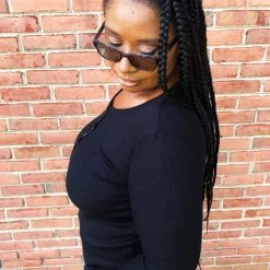 Iris & Rainbow Boutique New Arrivals #K660 Simply Sophisticated Long Sleeve Top (Black)