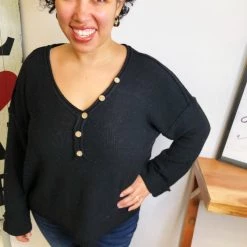 Iris & Rainbow Boutique #L621 To Be Loved Sweater (Black)