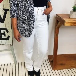 Iris & Rainbow Boutique #M318 Your Closet Is Calling White Bootcut Judy Blue Jeans