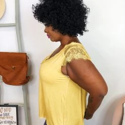 Iris & Rainbow Boutique #K801 My Sunshine Lace POL Top New Arrivals